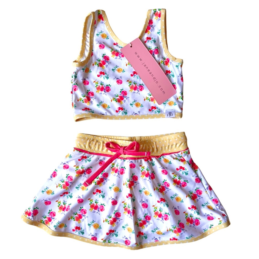 Jane+jo toddler girl 2 piece swimsuit size 3t